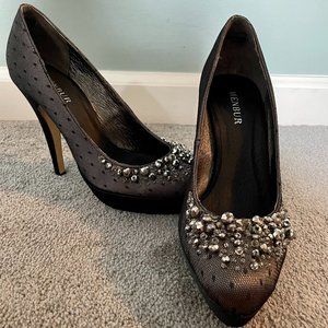 sequin heels